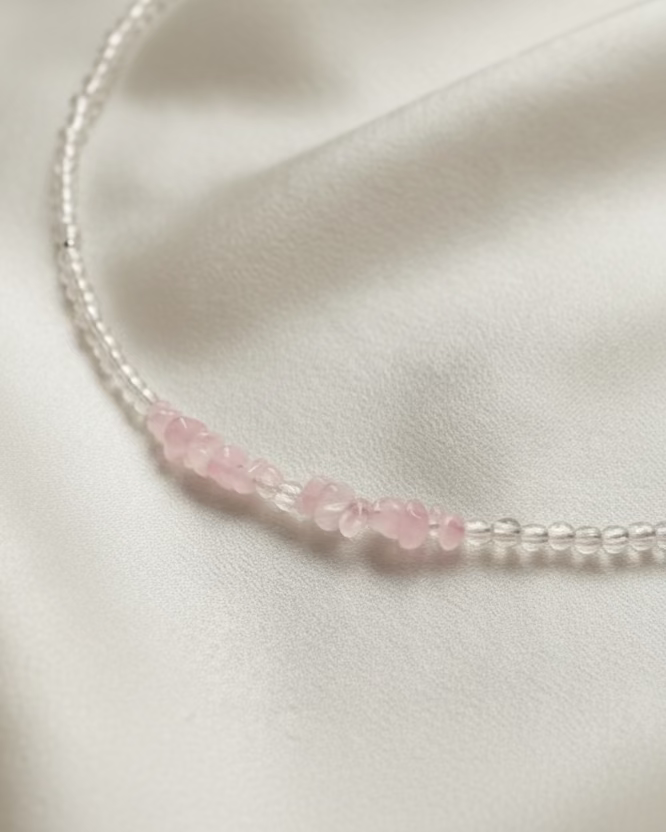 Pink Tourmaline Choker Necklace – Natural Gemstone Jewelry with Unique Shapes, Handmade Statement Piece